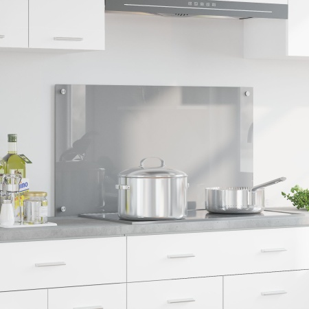 Banchetă pentru Bucătărie Gri Deschis 90x50x0.6 cm Sticlă Securizată