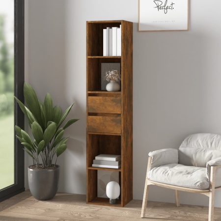 Bibliotecă, stejar fumuriu, 36x30x171 cm, lemn prelucrat