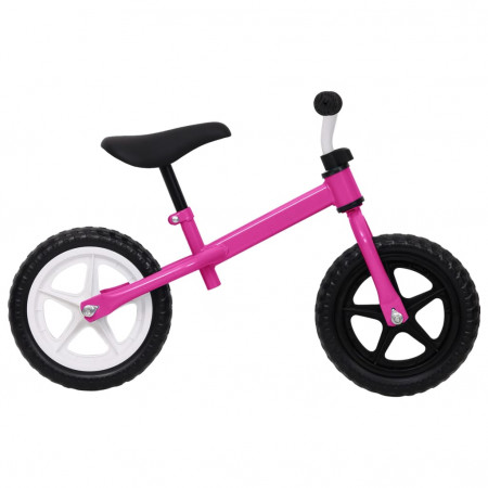 Bicicletă pentru echilibru 12 inci, cu roți, roz - Img 1