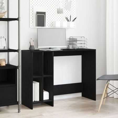 Birou Negru Stejar 102,5x35x75 cm din Lemn Ingineresc