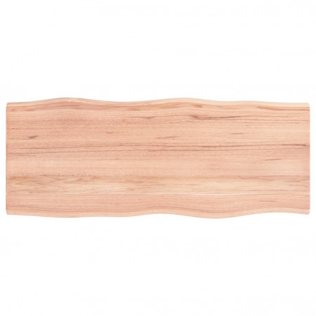 Blat birou maro deschis 100x40x2 cm, lemn masiv stejar tratat