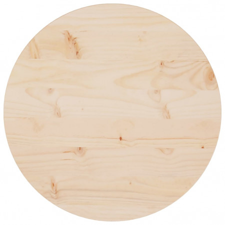 Blat de masă, Ø50x2,5 cm, lemn masiv de pin