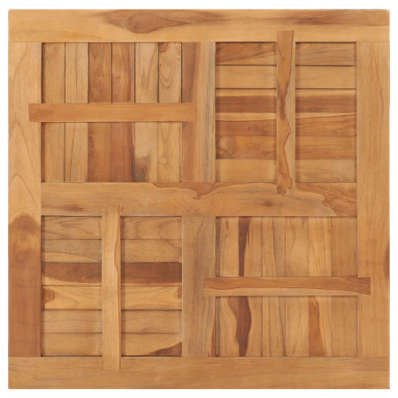 Blat de masă pătrat, 80 x 80 x 2,5 cm, lemn masiv de tec - Img 1
