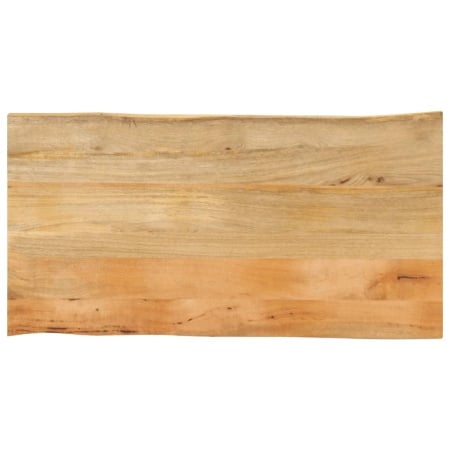 Blat masă cu margini, 100x60x3,8 cm, lemn masiv mango