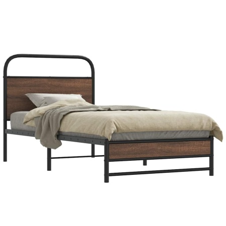 Cadru de pat fără saltea stejar maro 90x200 cm Lemn prelucrat