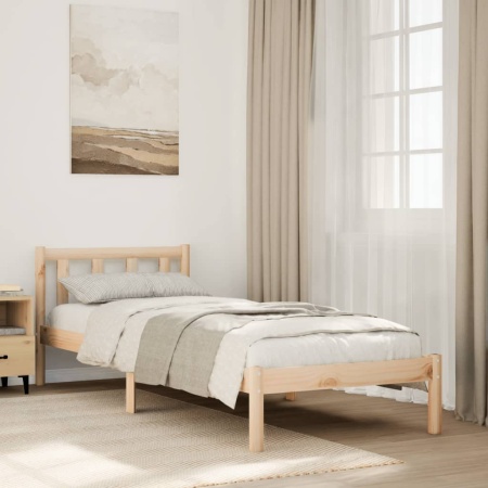 Cadru de pat foarte lung fără saltea, 80x220 cm, lemn masiv pin