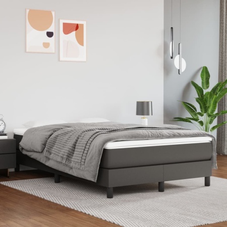 Cadru de pat, gri, 120x200 cm, piele ecologică