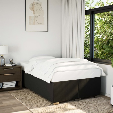Cadru de pat, negru, 120x190 cm, material textil