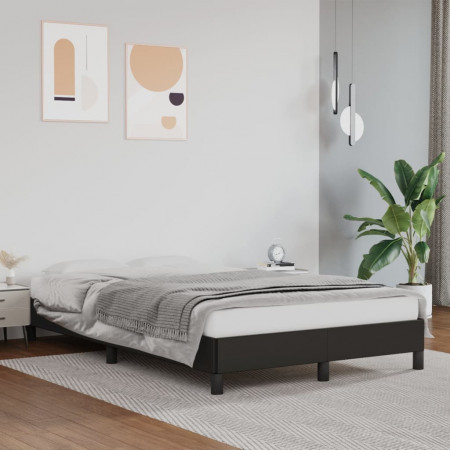 Cadru de pat, negru, 120x200 cm, piele ecologică
