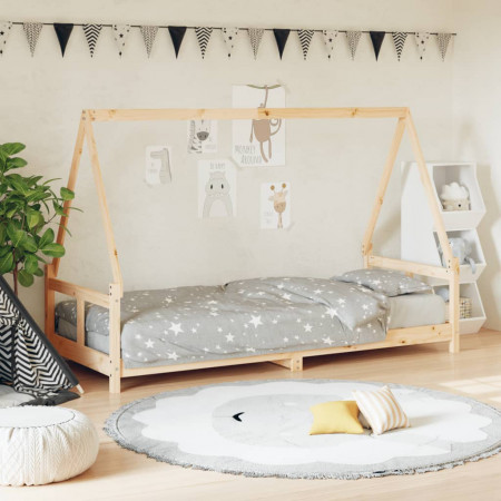 Cadru de pat pentru copii, 80x200 cm, lemn masiv de pin - Img 1