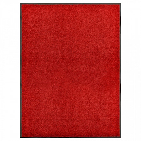 Covoraș de ușă lavabil, roșu, 90 x 120 cm - Img 1