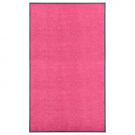Covoraș de ușă lavabil, roz, 90 x 150 cm