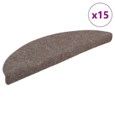 Covorașe scări autoadezive 15 buc crem 65x21x4 cm stil punch