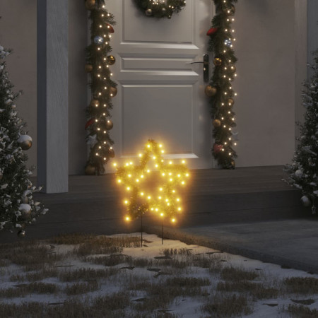 Decor stele luminoase de Crăciun cu țăruși 3 buc. 50 LED 29 cm