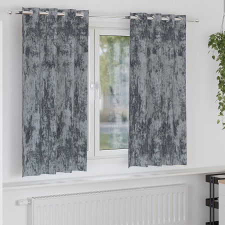 draperii cu ochete Argintiu Poliester 140 x 175 cm