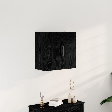 Dulap de perete Negru Stejar 60x31x60 cm Lemn prelucrat