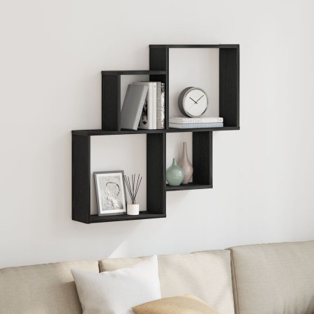 Dulap de perete Stejar negru 80x15x78,5 cm - Lemn compozit