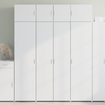 Dulap înalt, alb, 80x42,5x185 cm, lemn prelucrat