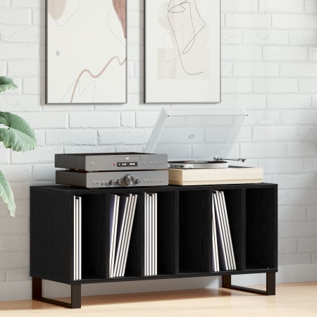 Dulap pentru vinuri Negru Stejar 100x38x48 cm Lemn prelucrat