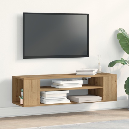 Dulap TV de Perete Stejar Artisan 100x30x26,5 cm Lemn Prelucrat