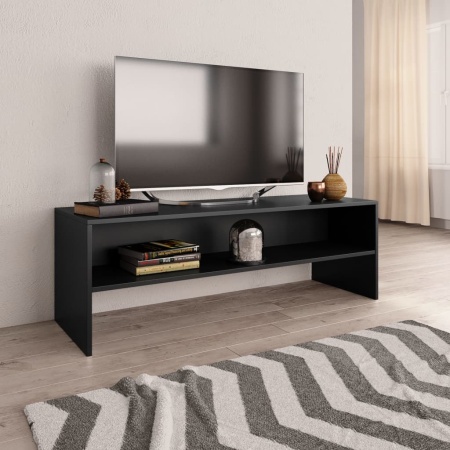 Dulap TV, negru, 120x40x40 cm, lemn prelucrat