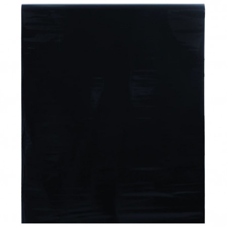 Folie pentru fereastră statică, negru mat, 60x1000 cm, PVC - Img 1