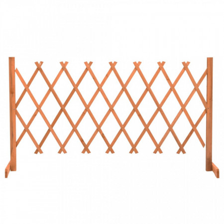 Gard cu zăbrele de grădină, portocaliu, 150x80 cm, lemn de brad - Img 1