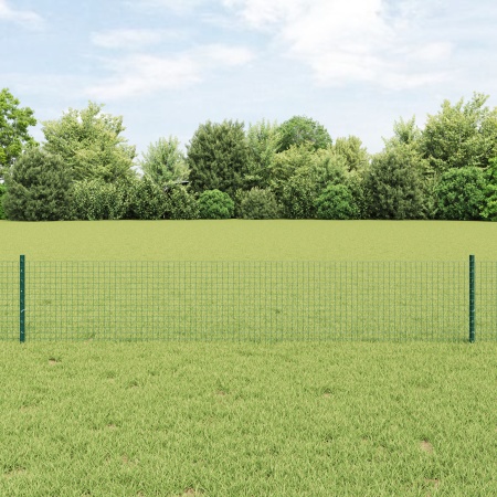 Gard din sârmă sudată cu 11 U posturi Verde 0.4x25 m Oțel