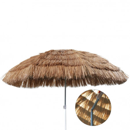 HI Umbrelă de plajă Hawaï, bej, 160 cm - Img 1