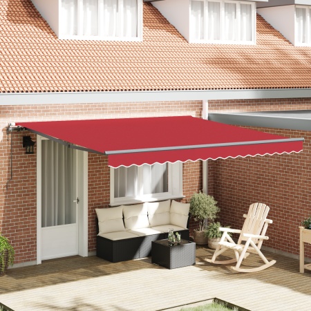Marchiză automată retractabilă roșie 400x300 cm, Material de înlocuire pentru marchiză 4x3 m cadru roșu