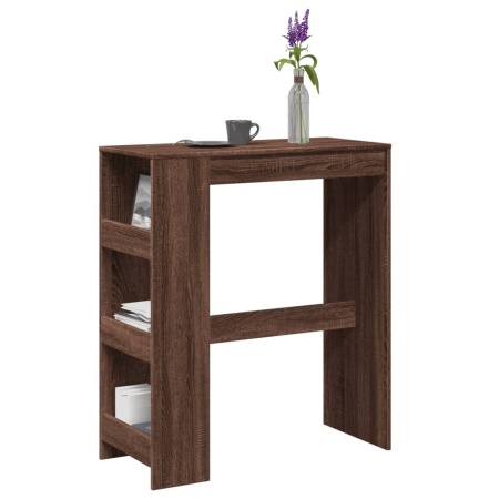 Masă bar cu rafturi, stejar maro, 90x40x103,5 cm lemn prelucrat
