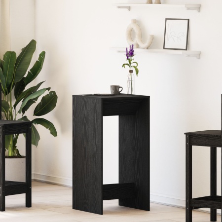Masă de bar Negru Stejar 51x50x103,5 cm Lemn Combinat