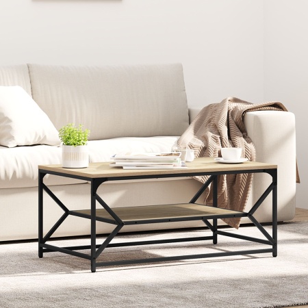 Masă de cafea cu raft, stejar sonoma 90x50x40 cm lemn prelucrat