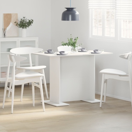 Masă de dining Alb 110x60x75 cm Lemn prelucrat