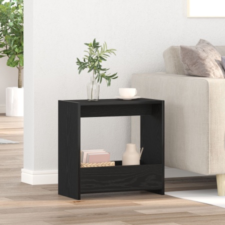 Masă laterală Negru Stejar 50x26x50 cm Lemn prelucrat