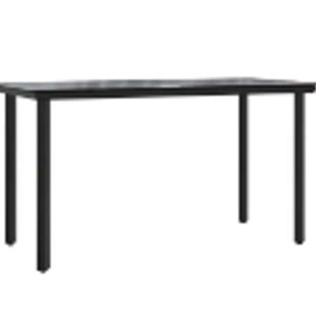 Mese de exterior Negru Metal Mare Masă de dining