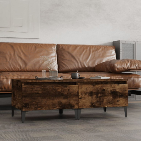 Mese laterale 2 buc. stejar fumuriu 50x46x35 cm lemn prelucrat