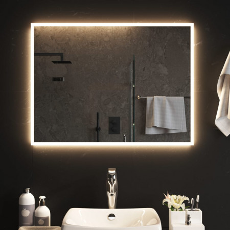 Oglindă de baie cu LED, 80x60 cm