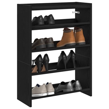 Pantofar, negru, 80x25x61,5 cm, lemn prelucrat
