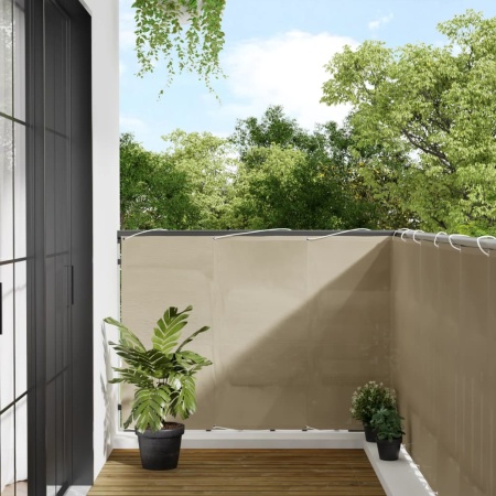 Paravan de balcon, bej, 120x800 cm, 100% poliester oxford