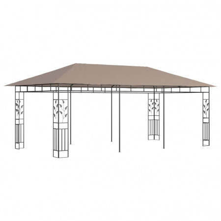 Pavilion cu plasă anti-țânțari, gri taupe, 6x3x2,73 m, 180 g/m² - Img 1
