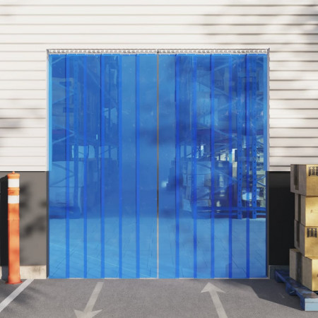 Perdea pentru ușă, albastru, 200 mmx1,6 mm 25 m, PVC - Img 1