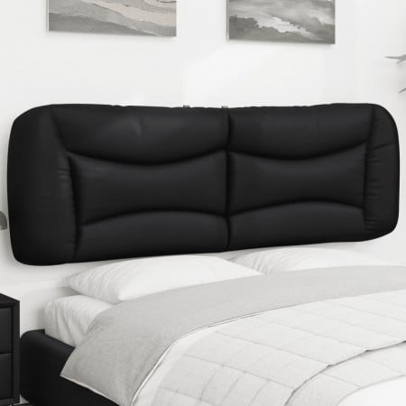 Pernă pentru tăblie pat, negru, 160 cm, piele artificială