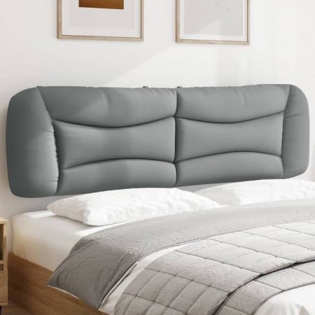 Pernă tăblie de pat, gri deschis, 180 cm, material textil