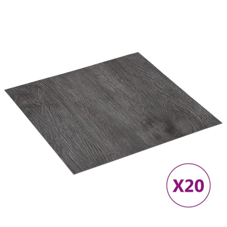 Plăci de pardoseală autoadezive, 20 buc., maro, PVC, 1,86 m²
