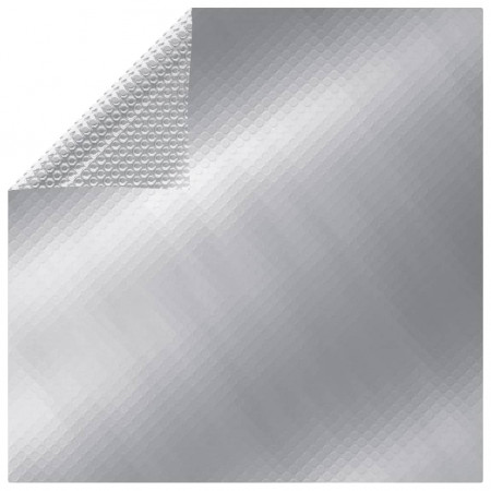 Prelată piscină, argintiu, 732x366 cm, PE