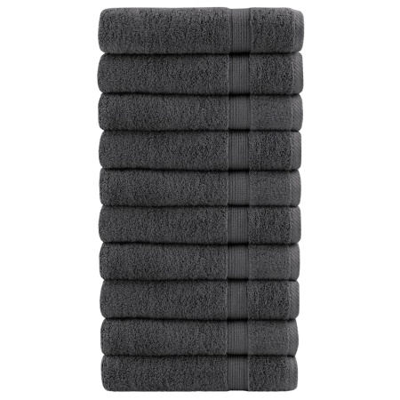 Prosoape duș premium SOLUND 10 buc antracit 70x140cm 600gsm