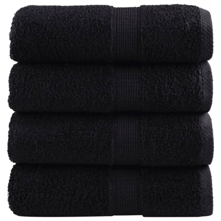 Prosoape oaspeți premium SOLUND 4 buc. negru 30x50 cm 600 gsm