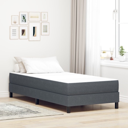Saltea cu arcuri tip pocket Gri închis, Medie, 90x200x20 cm, Fabric