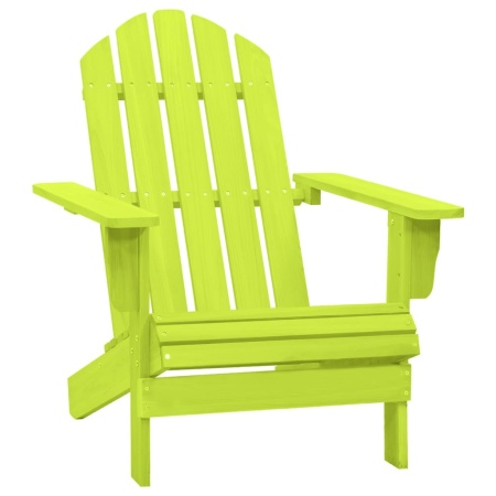 Scaun de grădină Adirondack, verde, lemn masiv de brad